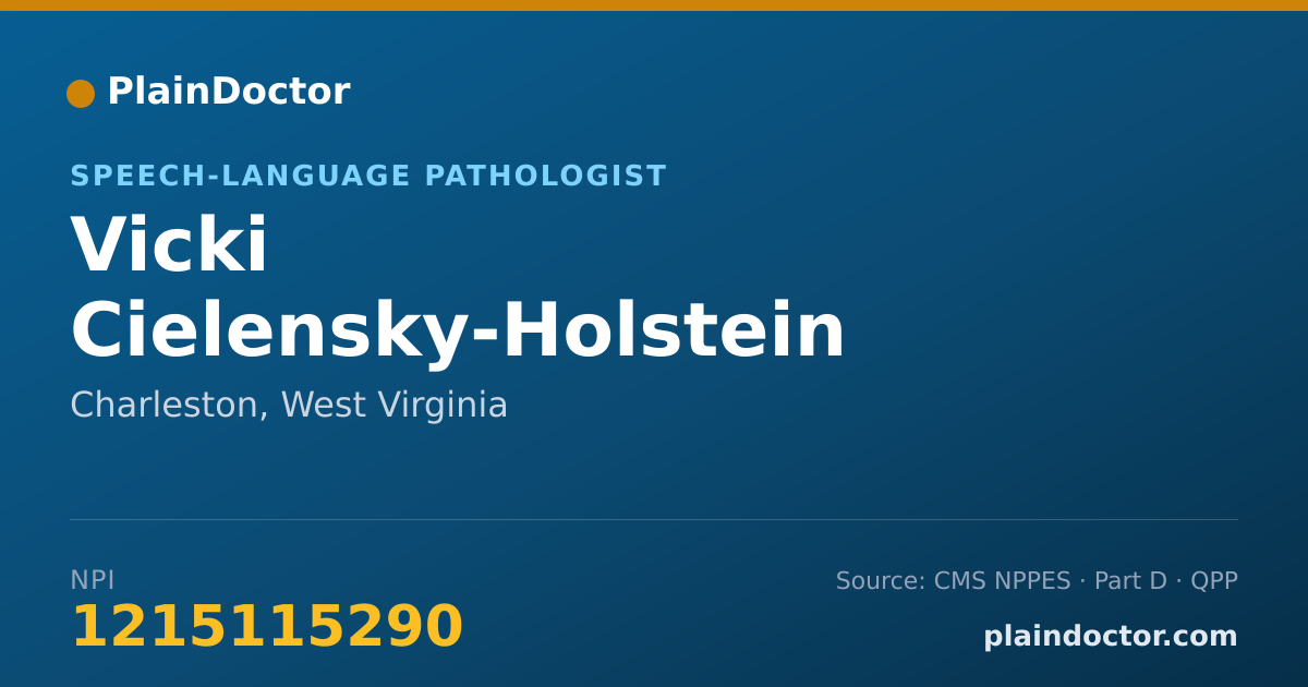 Shareable card for Vicki Cielensky-Holstein - Speech-Language Pathologist, Charleston, WV