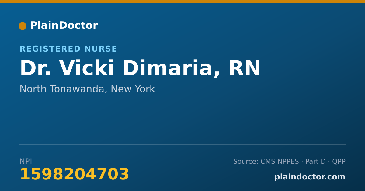 Shareable card for Vicki Dimaria, RN - Registered Nurse, North Tonawanda, NY