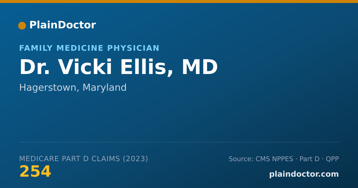 Shareable card for Vicki Ellis, MD - Family Medicine Physician, Hagerstown, MD
