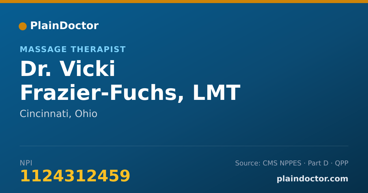 Shareable card for Vicki Frazier-Fuchs, LMT - Massage Therapist, Cincinnati, OH