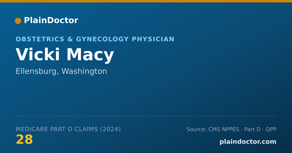 Shareable card for Vicki Macy - Obstetrics & Gynecology Physician, Ellensburg, WA