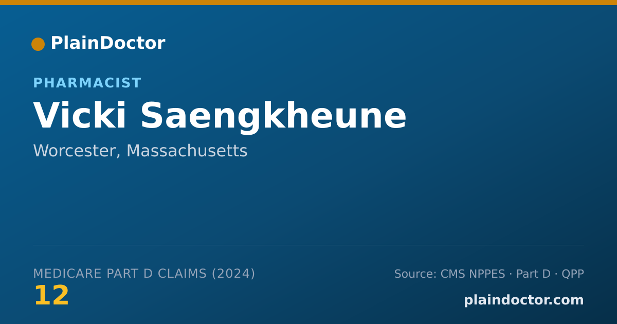 Shareable card for Vicki Saengkheune - Pharmacist, Worcester, MA