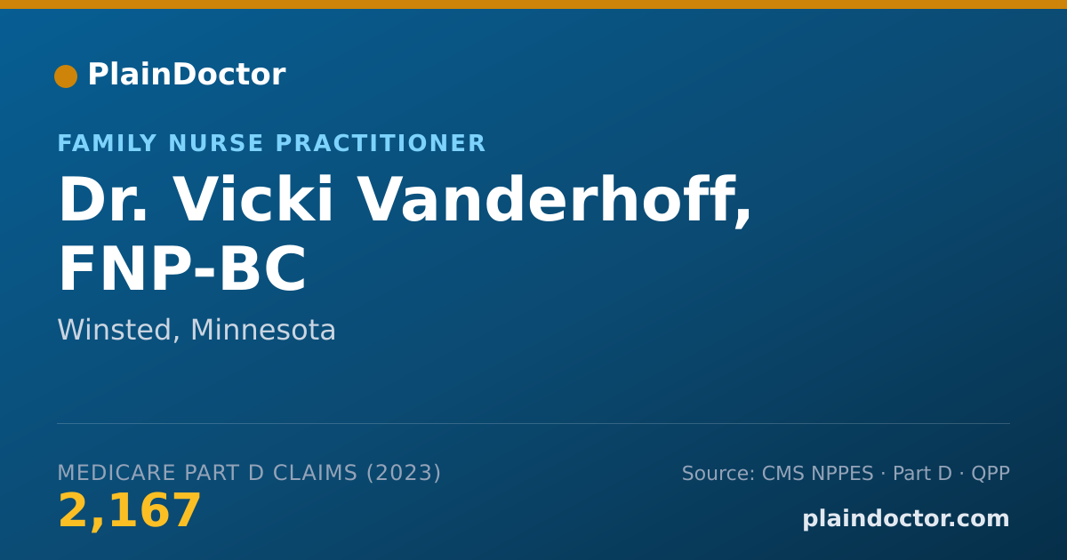 Shareable card for Vicki Vanderhoff, FNP-BC - Family Nurse Practitioner, Winsted, MN
