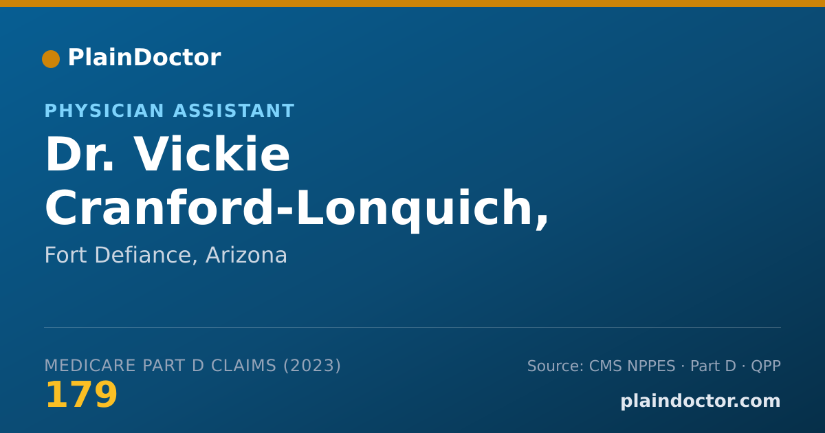 Shareable card for Vickie Cranford-Lonquich, PA-C - Physician Assistant, Fort Defiance, AZ