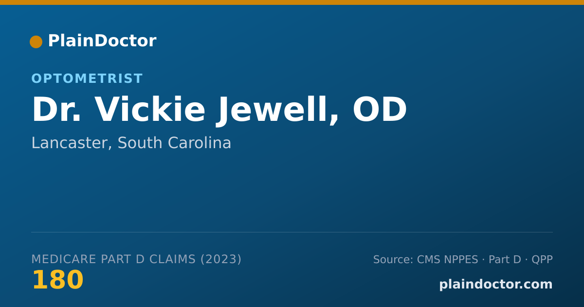 Shareable card for Vickie Jewell, OD - Optometrist, Lancaster, SC