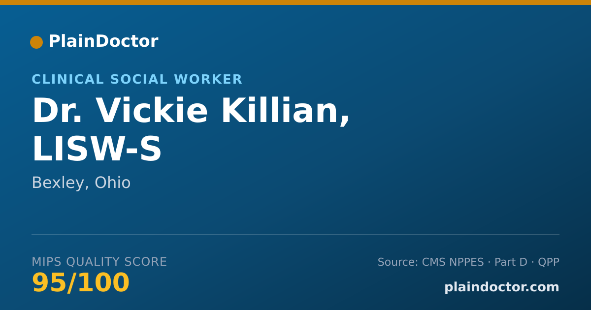 Shareable card for Vickie Killian, LISW-S - Clinical Social Worker, Bexley, OH