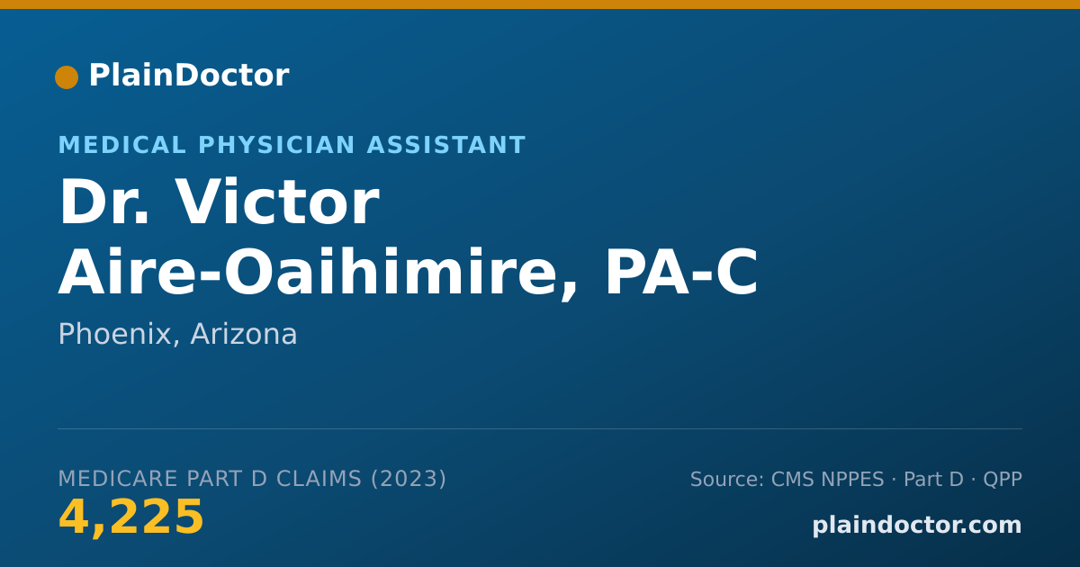 Shareable card for Victor Aire-Oaihimire, PA-C - Medical Physician Assistant, Phoenix, AZ