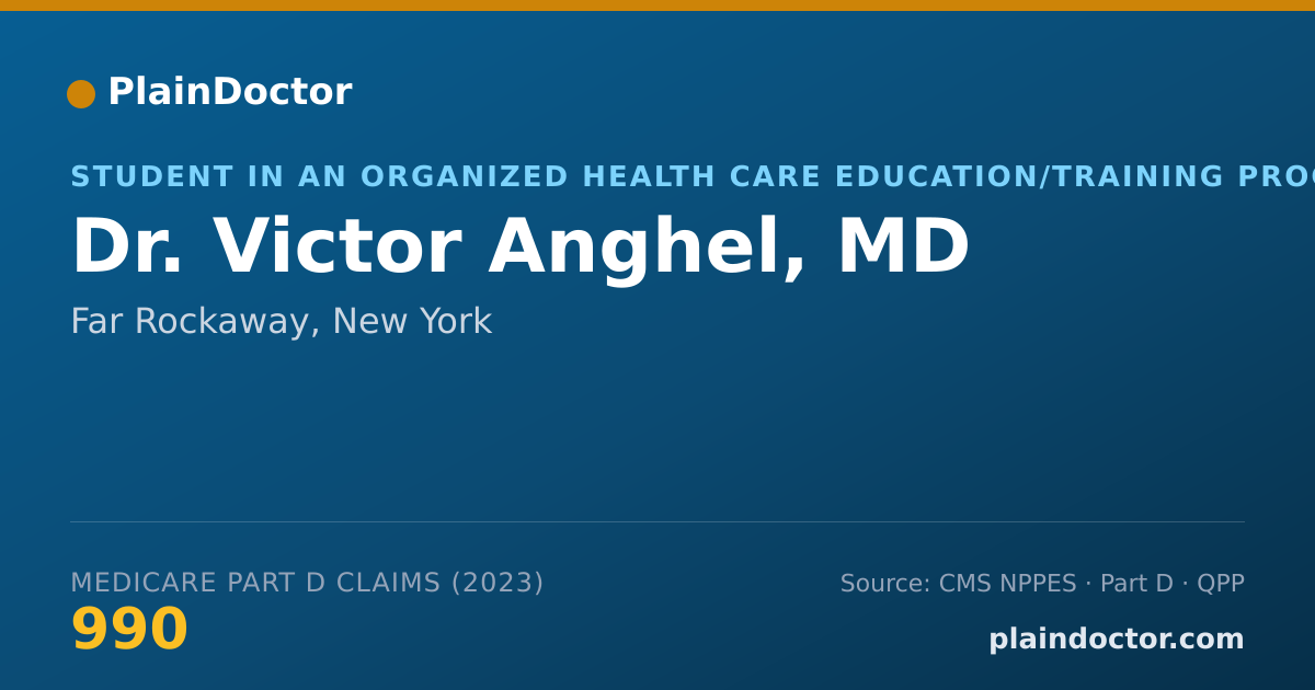 Shareable card for Victor Anghel, MD - Student in an Organized Health Care Education/Training Program, Far Rockaway, NY