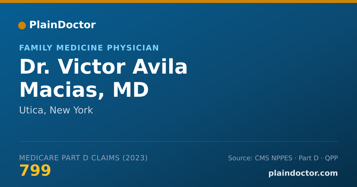 Shareable card for Victor Avila Macias, MD - Family Medicine Physician, Utica, NY