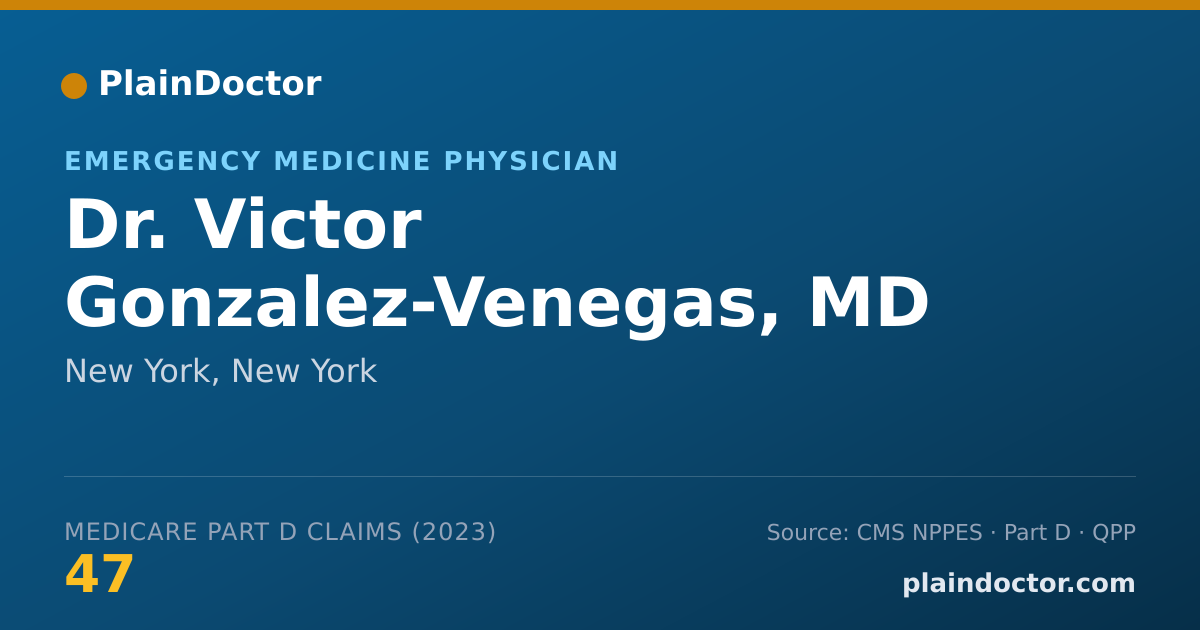 Shareable card for Victor Gonzalez-Venegas, MD - Emergency Medicine Physician, New York, NY