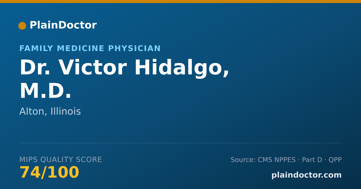 Shareable card for Victor Hidalgo, M.D. - Family Medicine Physician, Alton, IL