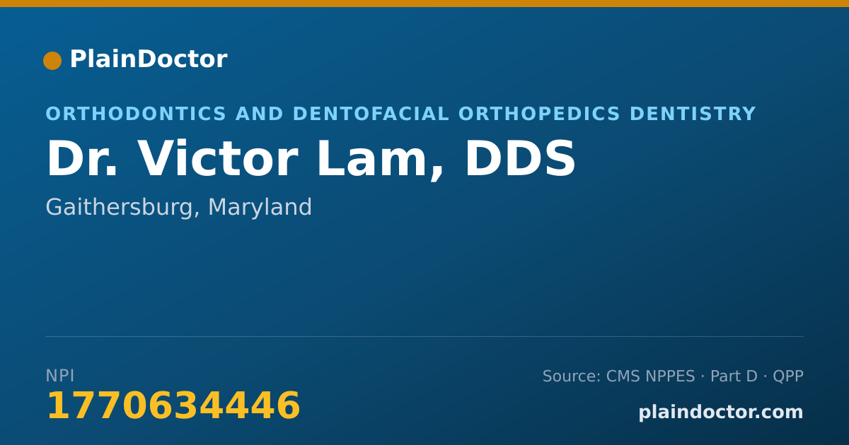 Shareable card for Victor Lam, DDS - Orthodontics and Dentofacial Orthopedics Dentistry, Gaithersburg, MD