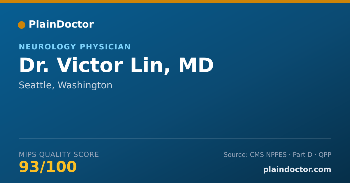 Shareable card for Victor Lin, MD - Neurology Physician, Seattle, WA