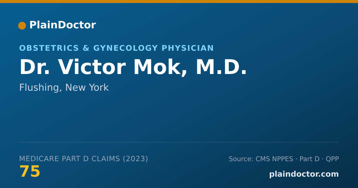 Shareable card for Victor Mok, M.D. - Obstetrics & Gynecology Physician, Flushing, NY