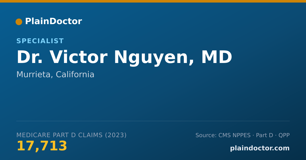 Shareable card for Victor Nguyen, MD - Specialist, Murrieta, CA