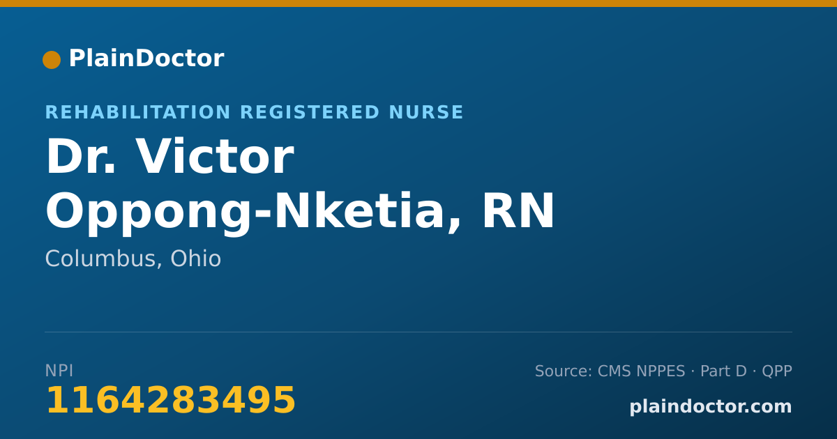 Shareable card for Victor Oppong-Nketia, RN - Rehabilitation Registered Nurse, Columbus, OH