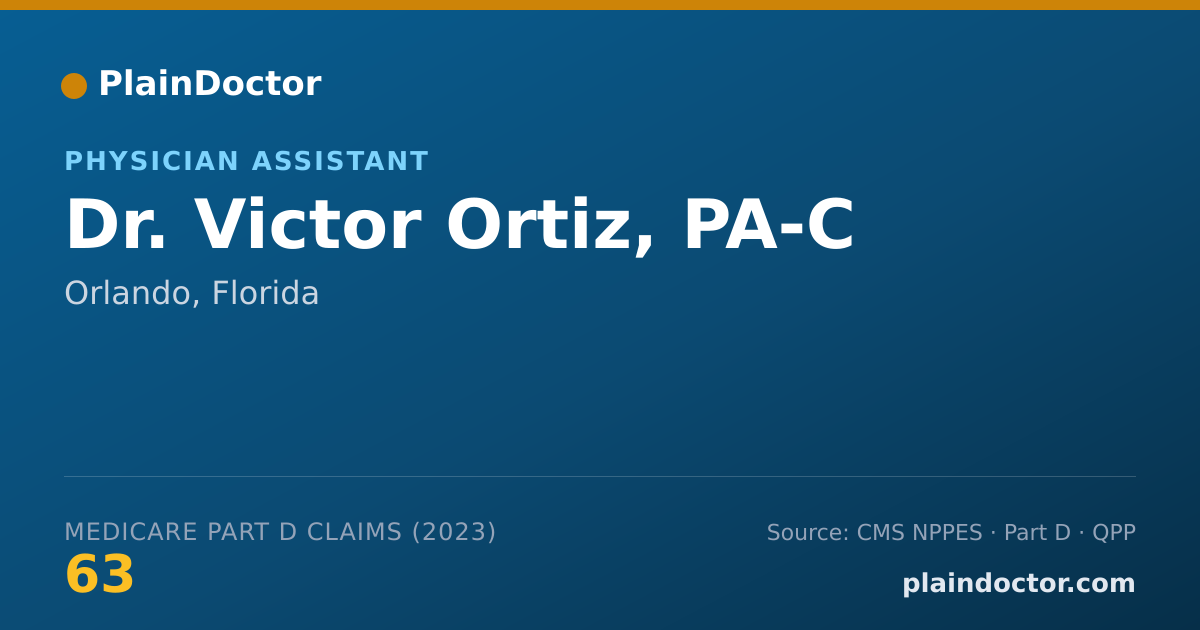 Shareable card for Victor Ortiz, PA-C - Physician Assistant, Orlando, FL