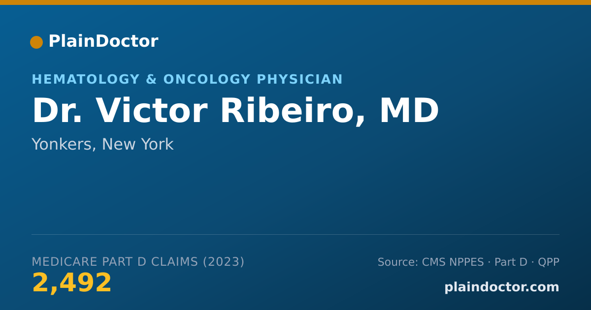 Shareable card for Victor Ribeiro, MD - Hematology & Oncology Physician, Yonkers, NY