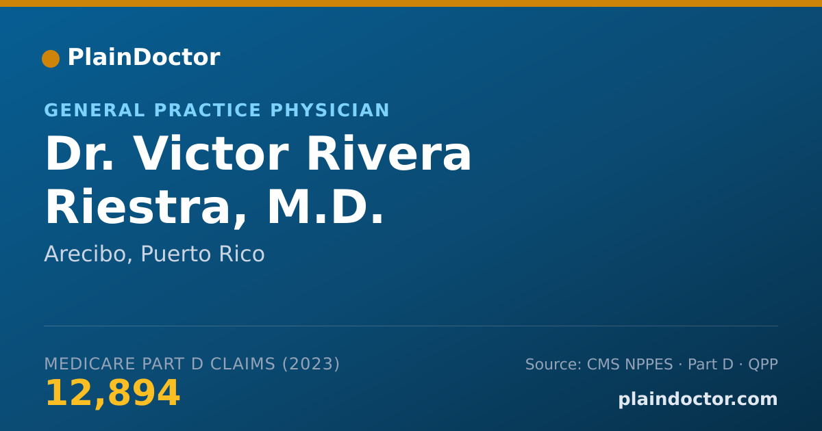 Shareable card for Victor Rivera Riestra, M.D. - General Practice Physician, Arecibo, PR