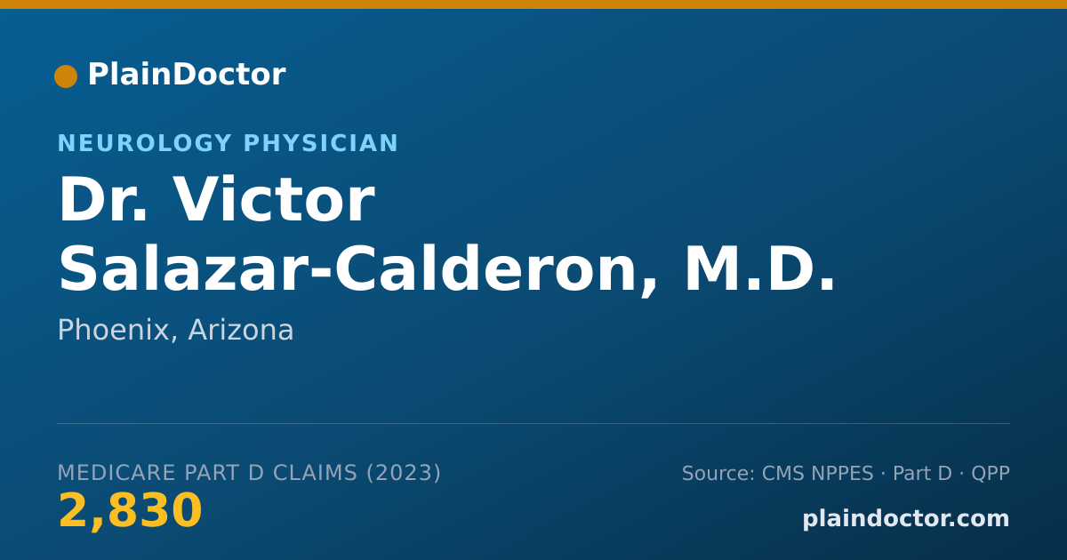 Shareable card for Victor Salazar-Calderon, M.D. - Neurology Physician, Phoenix, AZ