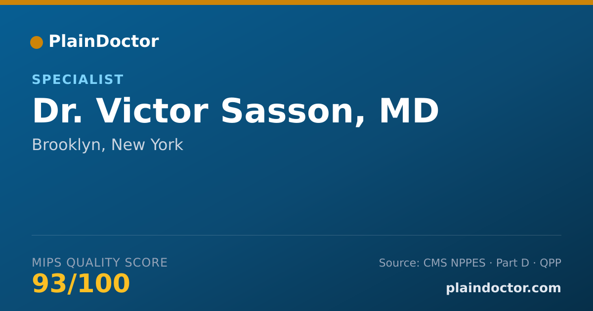 Shareable card for Victor Sasson, MD - Specialist, Brooklyn, NY