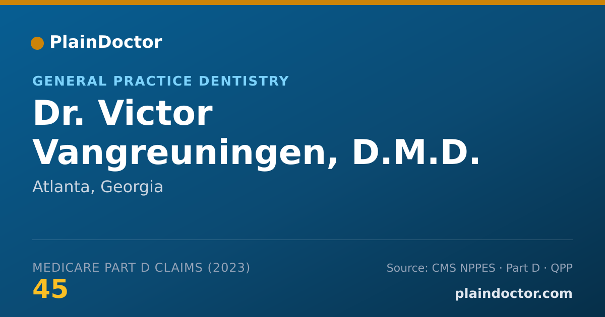 Shareable card for Victor Vangreuningen, D.M.D. - General Practice Dentistry, Atlanta, GA