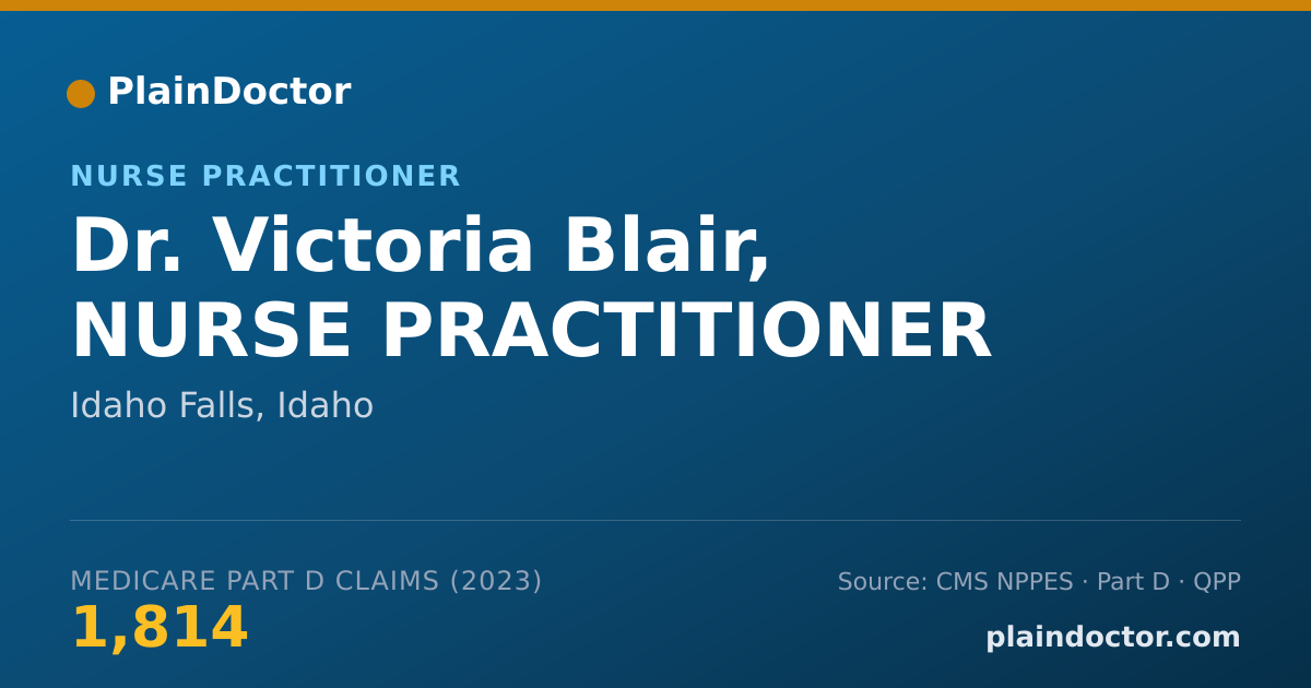 Shareable card for Victoria Blair, NURSE PRACTITIONER - Nurse Practitioner, Idaho Falls, ID