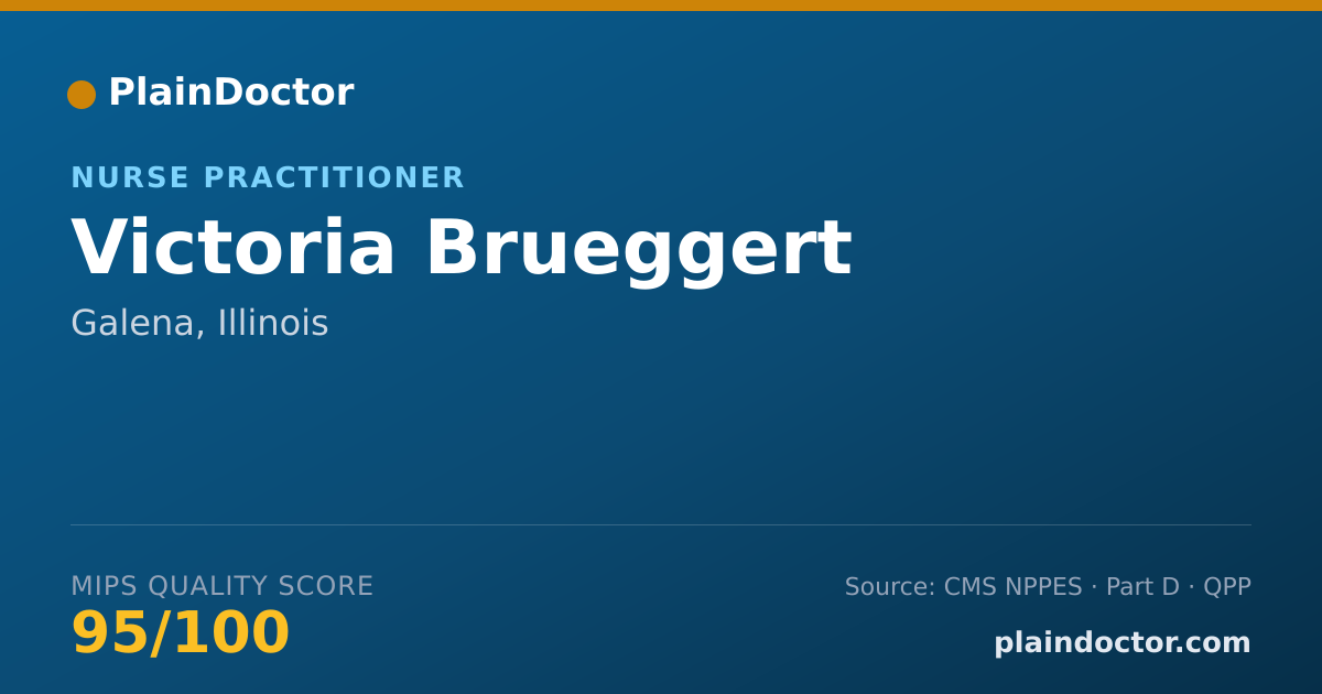 Shareable card for Victoria Brueggert - Nurse Practitioner, Galena, IL