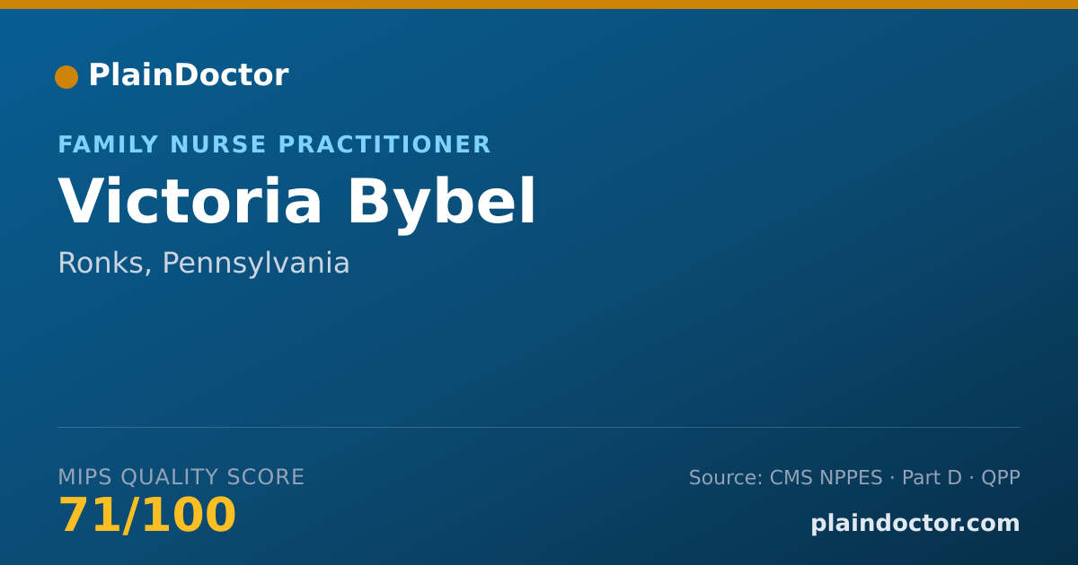 Shareable card for Victoria Bybel - Family Nurse Practitioner, Ronks, PA