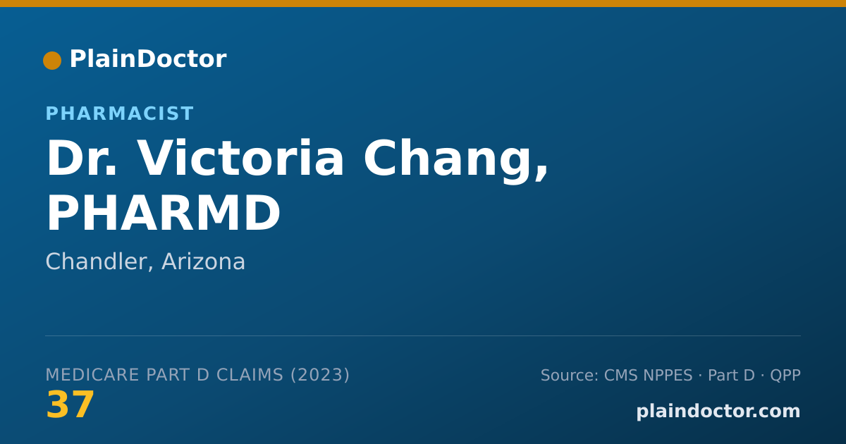 Shareable card for Victoria Chang, PHARMD - Pharmacist, Chandler, AZ