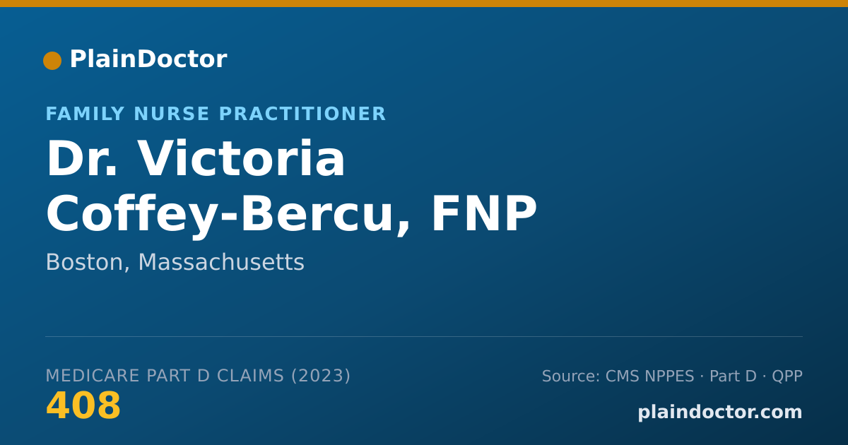 Shareable card for Victoria Coffey-Bercu, FNP - Family Nurse Practitioner, Boston, MA