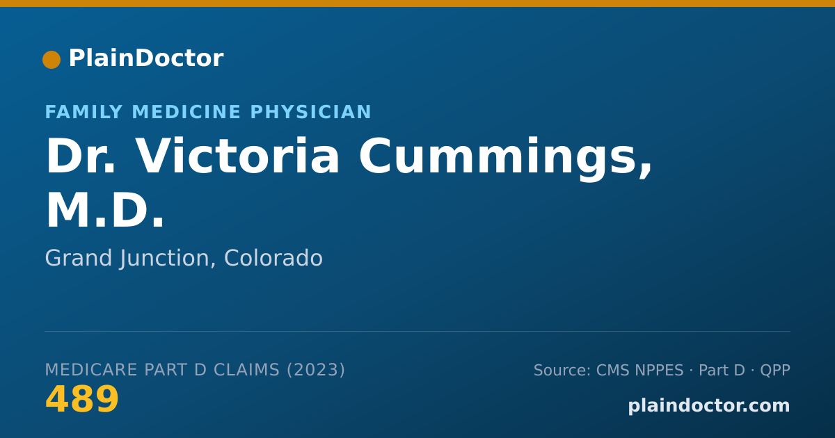 Shareable card for Victoria Cummings, M.D. - Family Medicine Physician, Grand Junction, CO