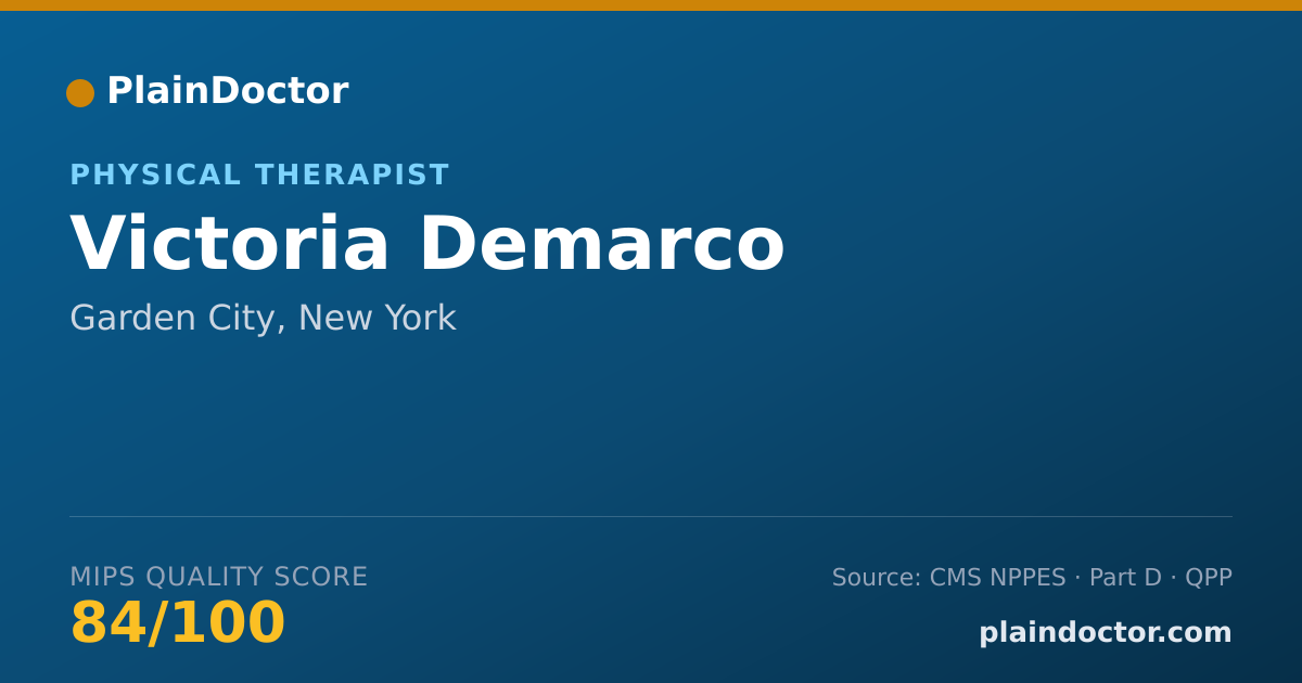 Shareable card for Victoria Demarco - Physical Therapist, Garden City, NY
