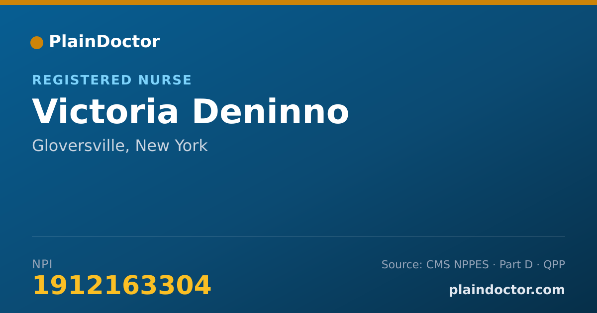 Shareable card for Victoria Deninno - Registered Nurse, Gloversville, NY