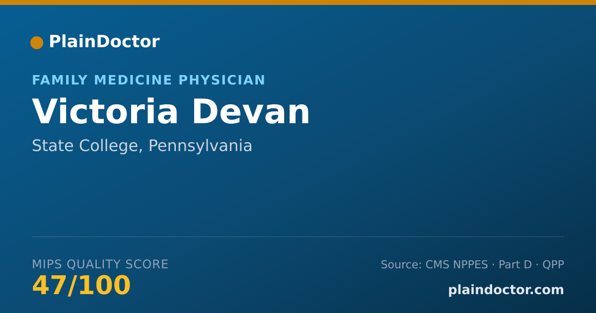 Shareable card for Victoria Devan - Family Medicine Physician, State College, PA