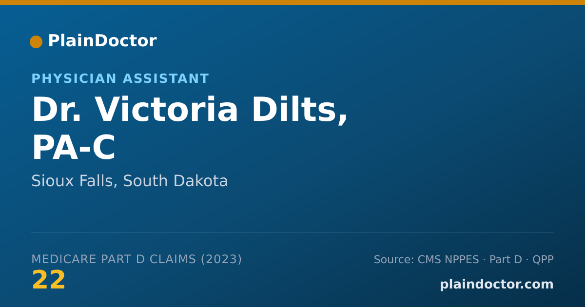 Shareable card for Victoria Dilts, PA-C - Physician Assistant, Sioux Falls, SD