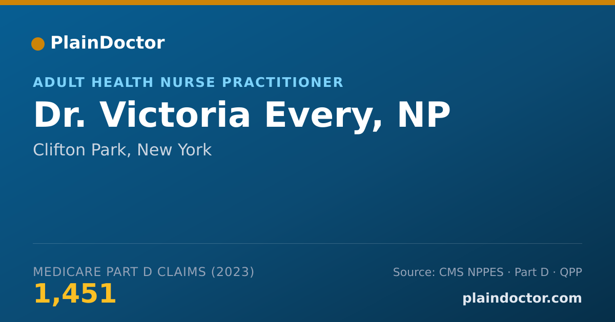 Shareable card for Victoria Every, NP - Adult Health Nurse Practitioner, Clifton Park, NY