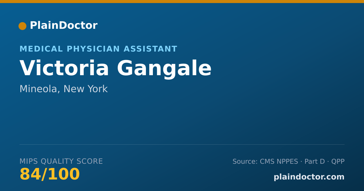 Shareable card for Victoria Gangale - Medical Physician Assistant, Mineola, NY