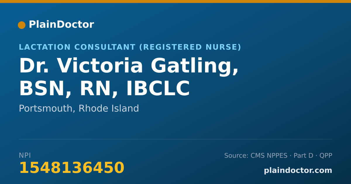 Shareable card for Victoria Gatling, BSN, RN, IBCLC - Lactation Consultant (Registered Nurse), Portsmouth, RI