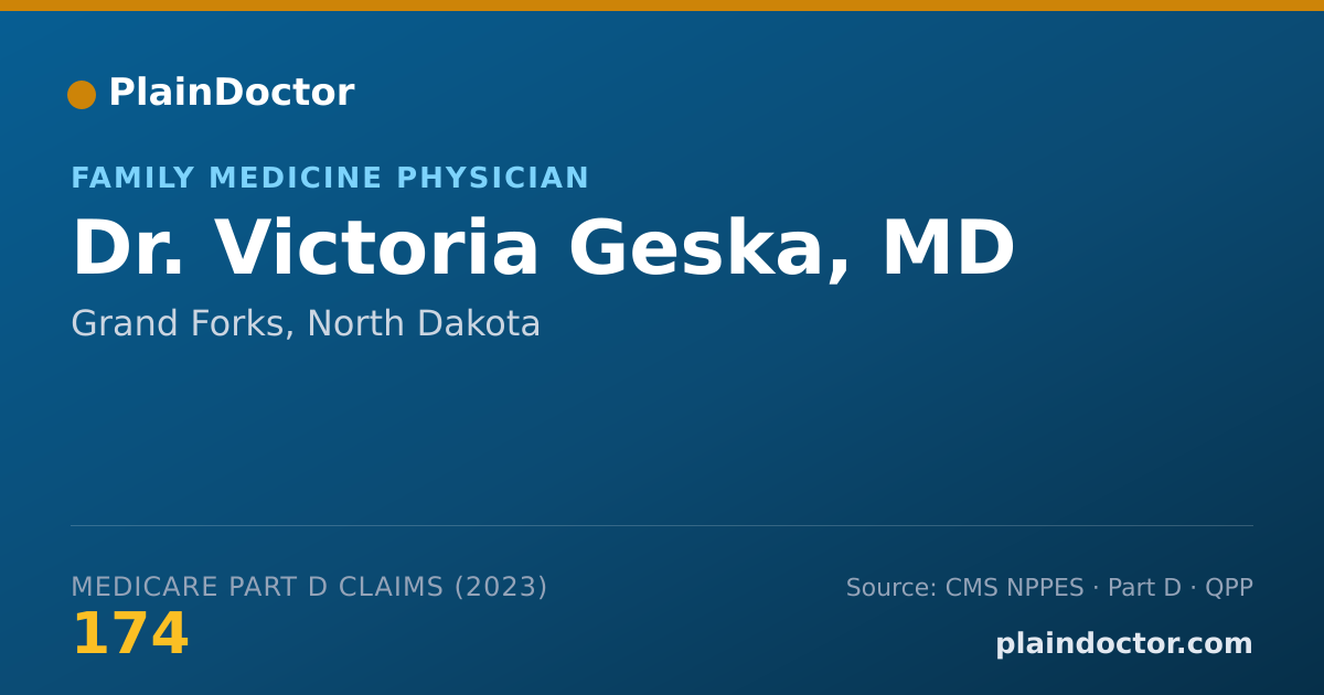 Shareable card for Victoria Geska, MD - Family Medicine Physician, Grand Forks, ND