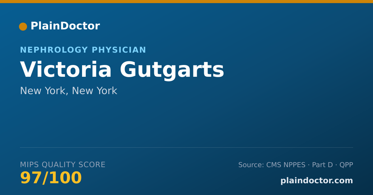 Shareable card for Victoria Gutgarts - Nephrology Physician, New York, NY