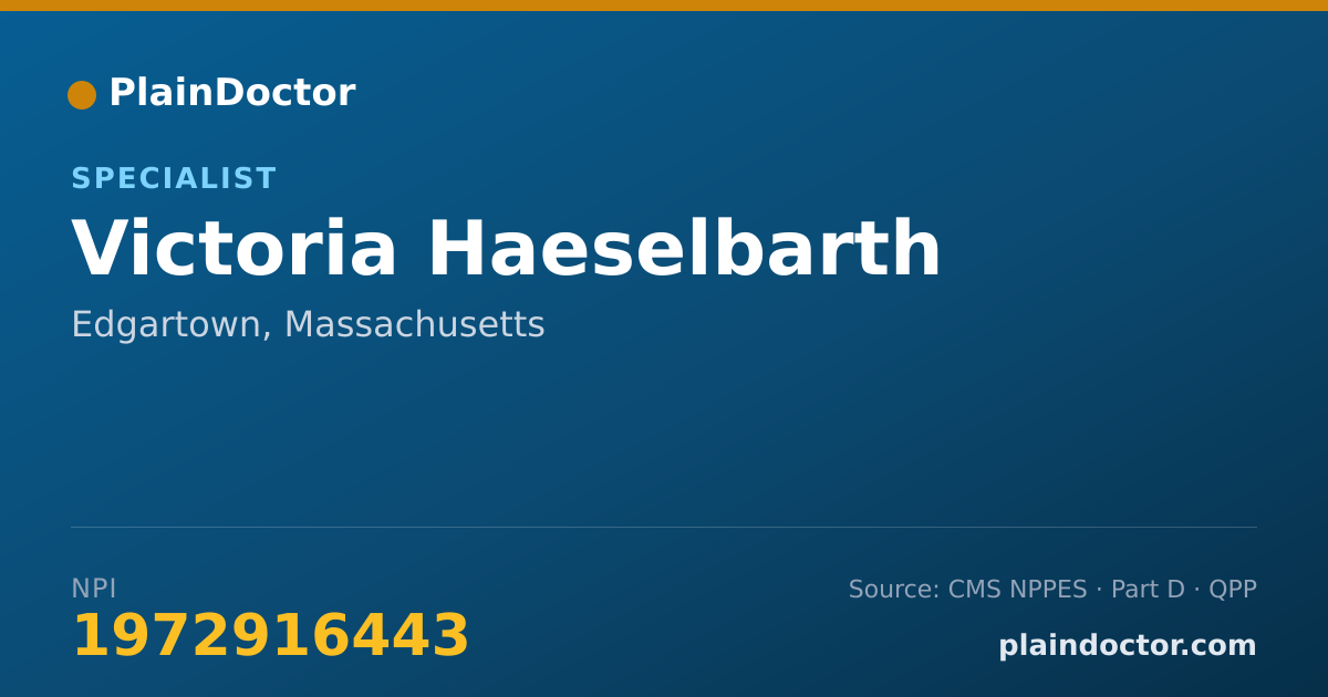 Shareable card for Victoria Haeselbarth - Specialist, Edgartown, MA