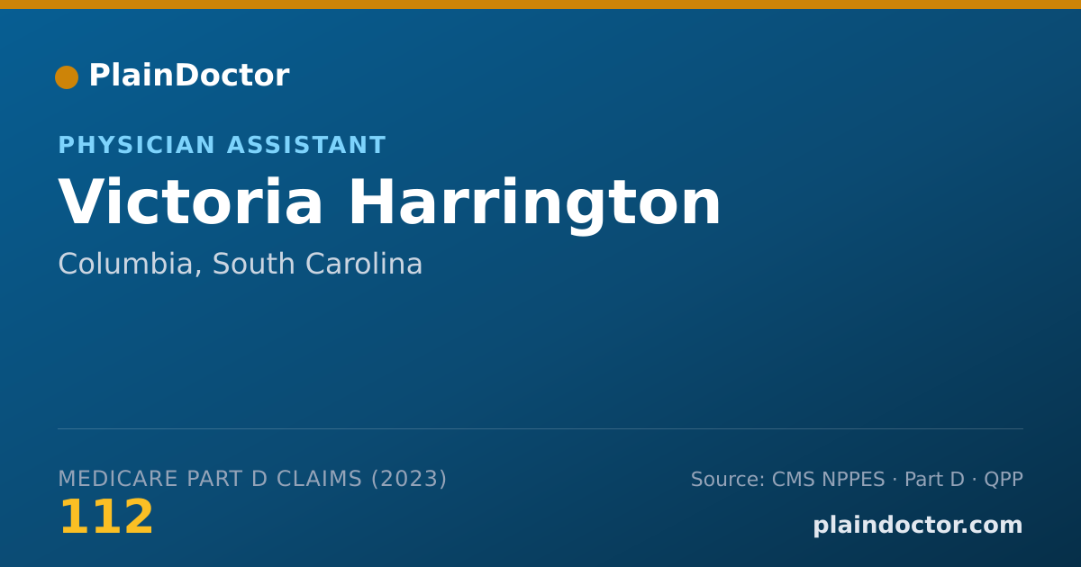 Shareable card for Victoria Harrington - Physician Assistant, Columbia, SC