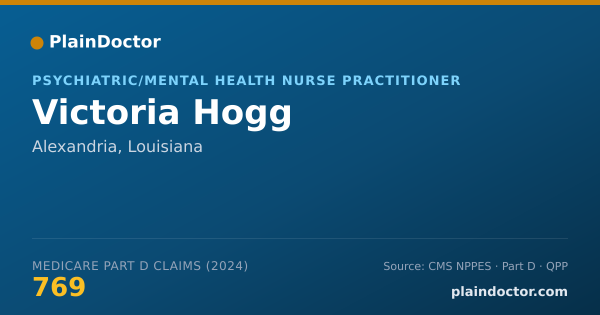 Shareable card for Victoria Hogg - Psychiatric/Mental Health Nurse Practitioner, Alexandria, LA