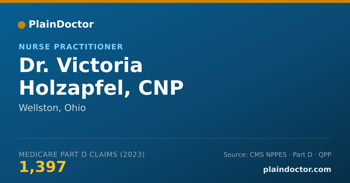 Shareable card for Victoria Holzapfel, CNP - Nurse Practitioner, Wellston, OH