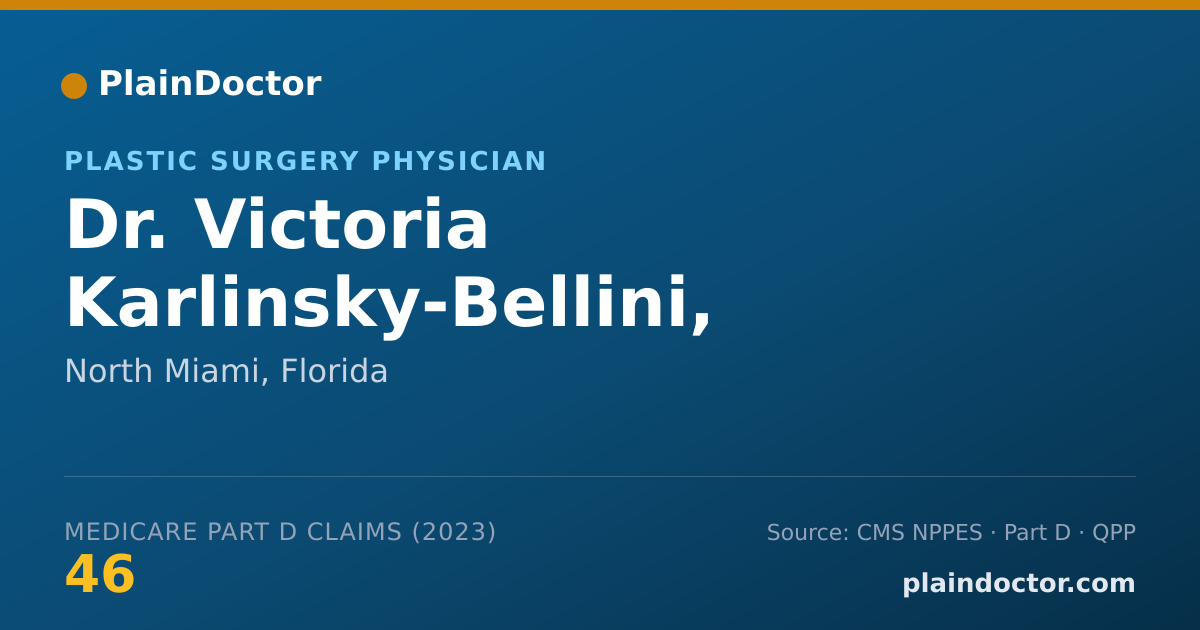 Shareable card for Victoria Karlinsky-Bellini, M.D. FACS - Plastic Surgery Physician, North Miami, FL