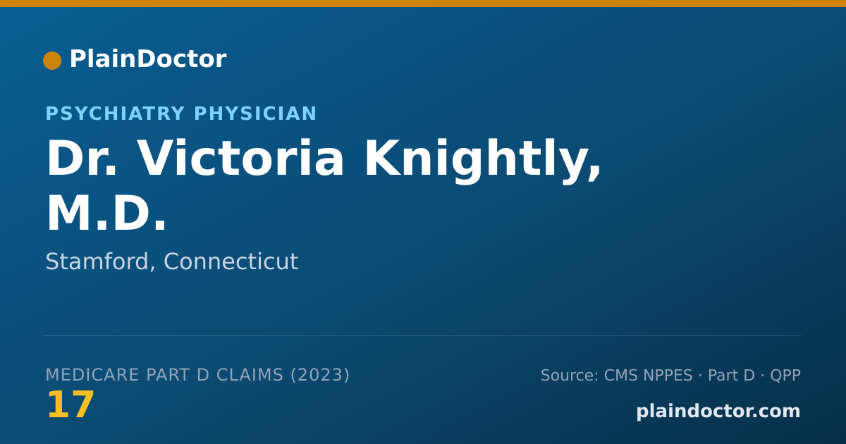 Shareable card for Victoria Knightly, M.D. - Psychiatry Physician, Stamford, CT