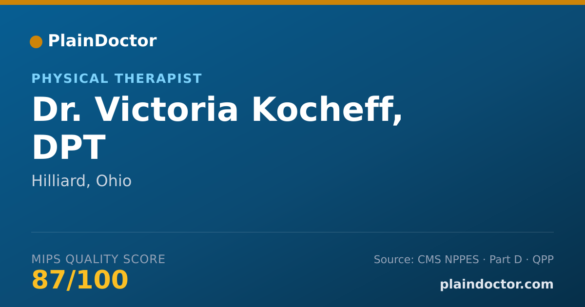 Shareable card for Victoria Kocheff, DPT - Physical Therapist, Hilliard, OH