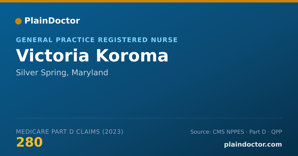 Shareable card for Victoria Koroma - General Practice Registered Nurse, Silver Spring, MD
