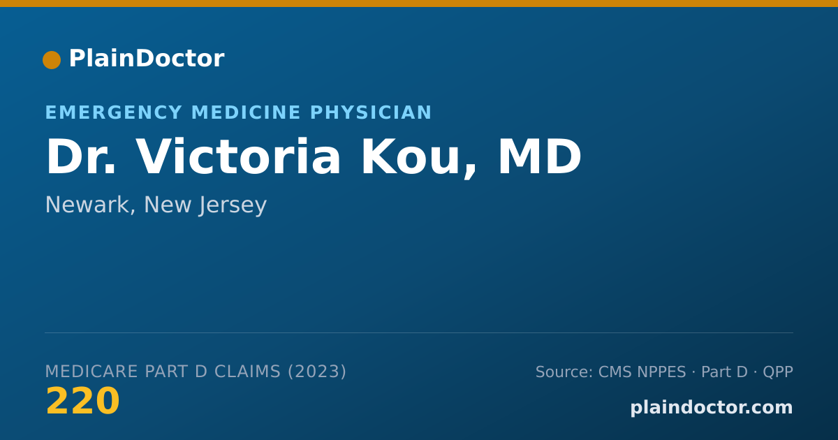 Shareable card for Victoria Kou, MD - Emergency Medicine Physician, Newark, NJ